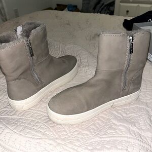 J Slides platform microsuede sneaker bootie